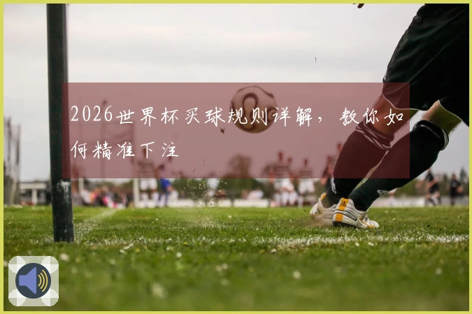 2026世界杯买球规则详解，教你如何精准下注